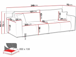 Sovesofa Comfivo Laurus (Velo 623)