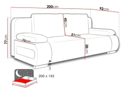 Sovesofa Comfivo Pudor (Alova 04 + Lawa 06)