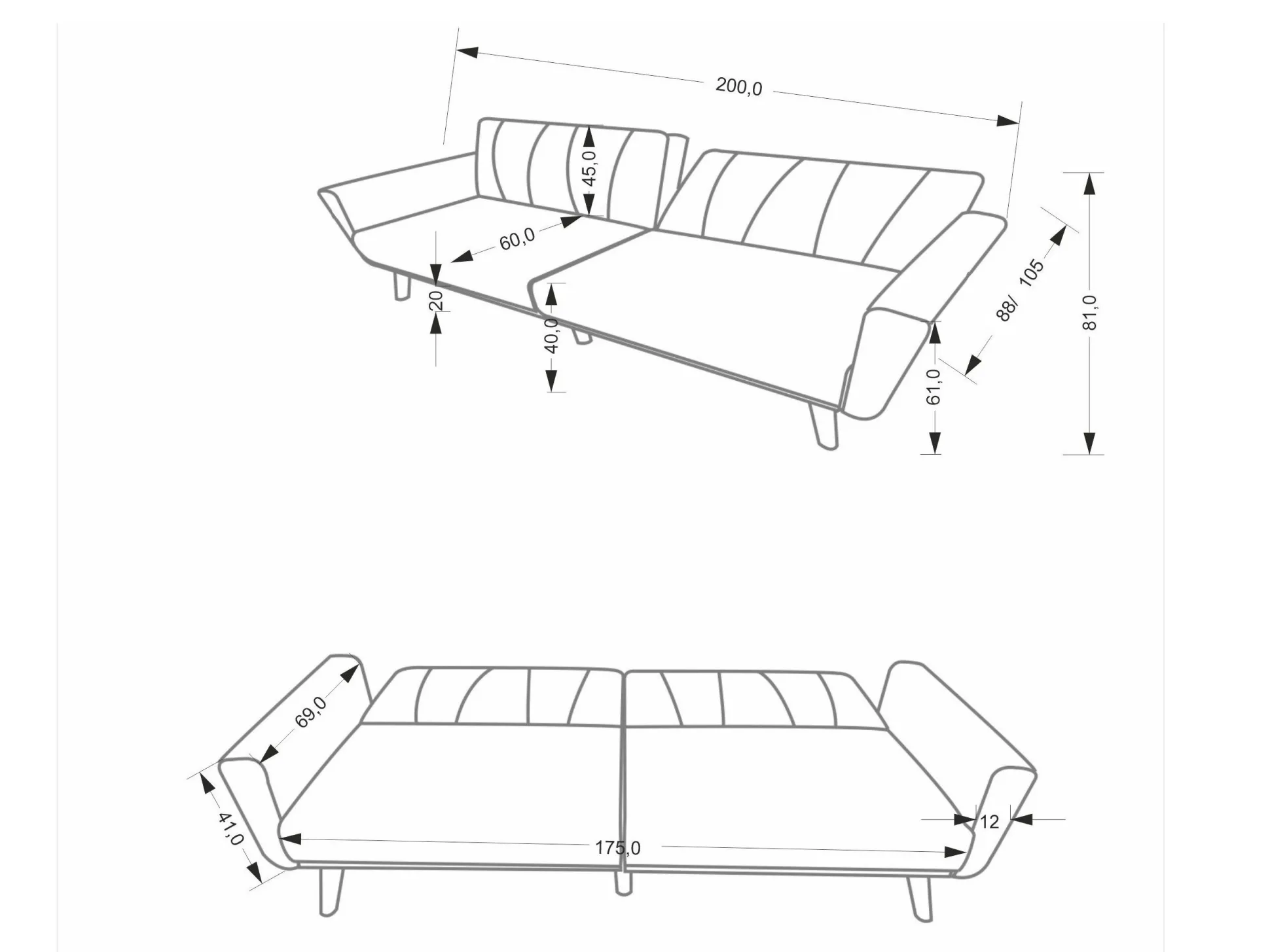 Sovesofa Houston 1971