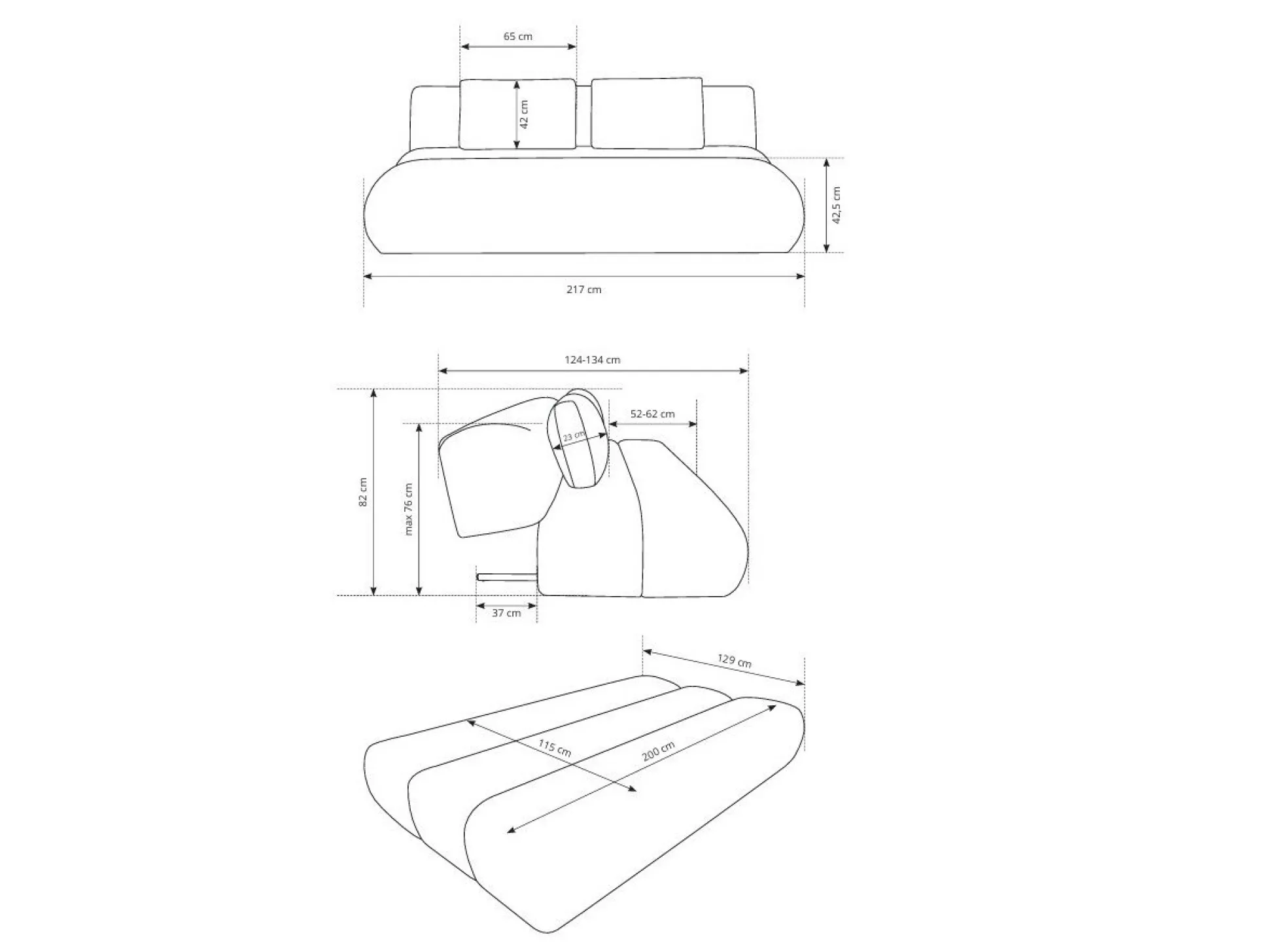 Sovesofa Kingston 193 (Dot 07)