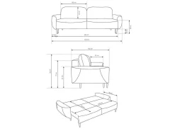 Sovesofa Kingston 142 (Perfect Harmony 01)