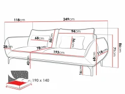 Sovesofa Lincoln 197 (Aragon 03)