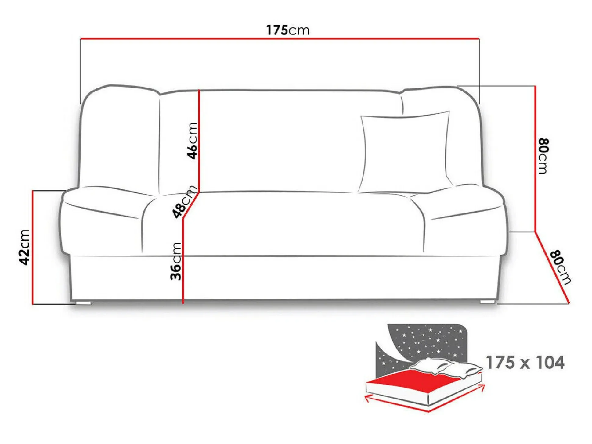 Sovesofa Myreva (Orinoco 22)