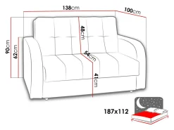 Sovesofa Providence 105 (Gomera 04 + Gomera 02)