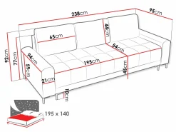 Sovesofa Stonecrest 102 (Velo 621)