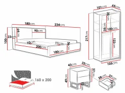 Soveværelsessæt Calcalo 111 (Beige)