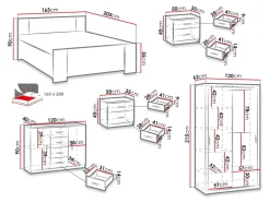 Soveværelsessæt Catromi 112 (Artisan eg)