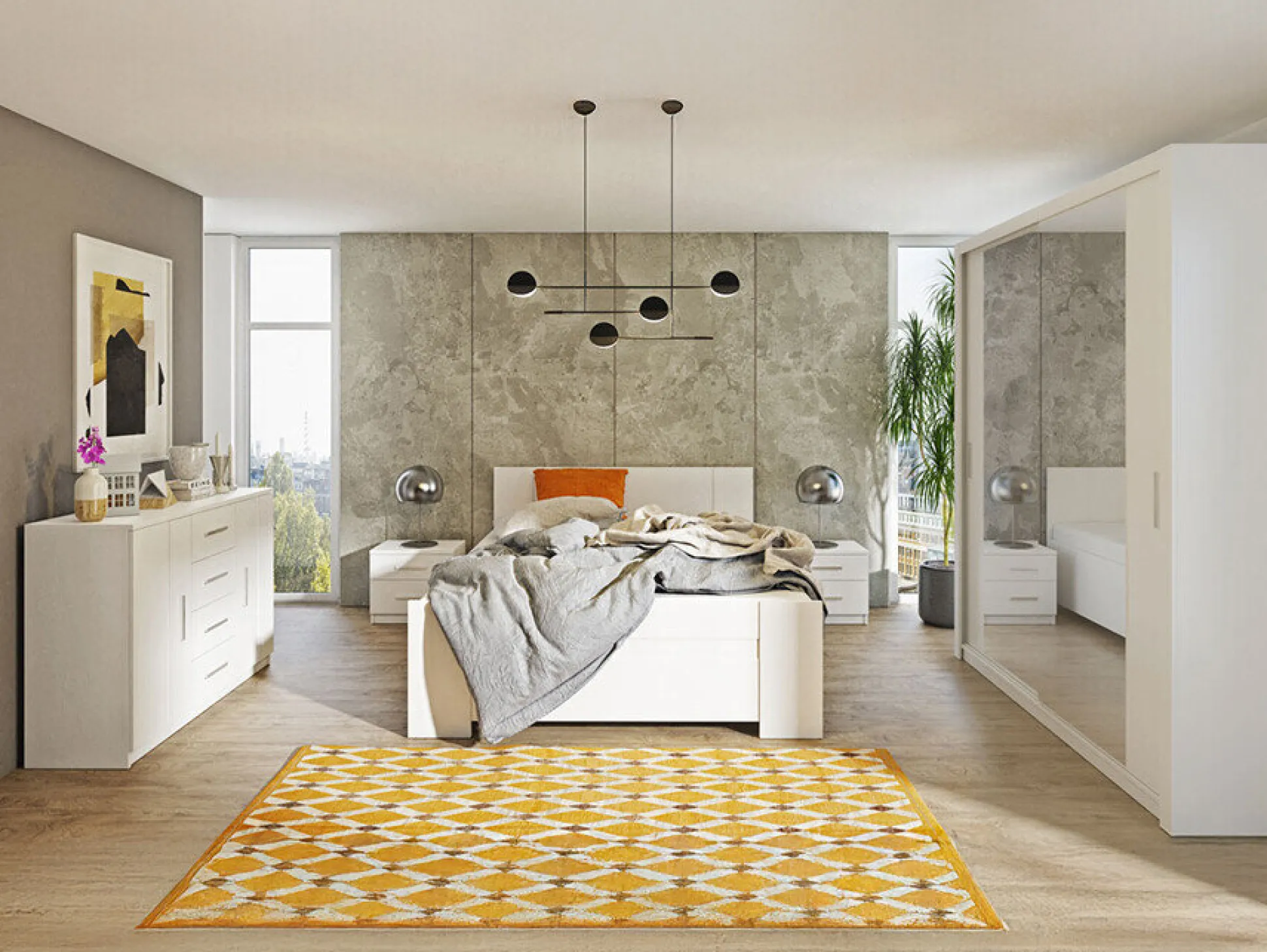 Soveværelsessæt Catromi 121 (Hvid)