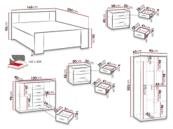 Soveværelsessæt Catromi 122 (Hvid)