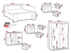 Soveværelsessæt Catromi 113 (Hvid)