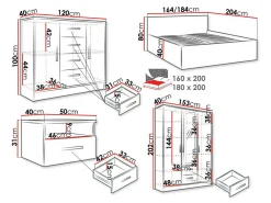 Soveværelsessæt Comfivo Pastor