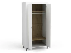 Soveværelsessæt Mormavu 112 (Mat hvid + Beige)