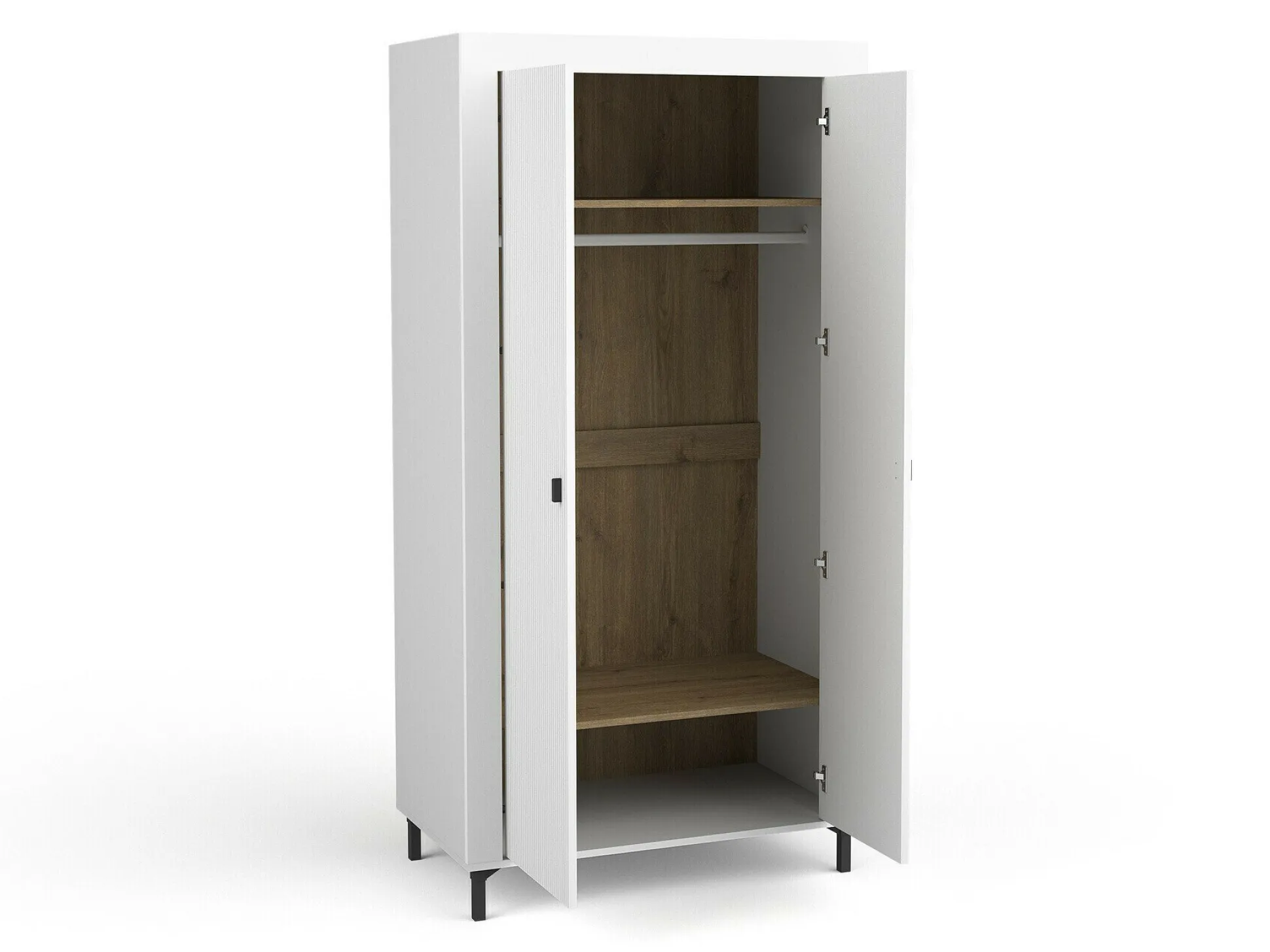 Soveværelsessæt Mormavu 112 (Mat hvid + Beige)