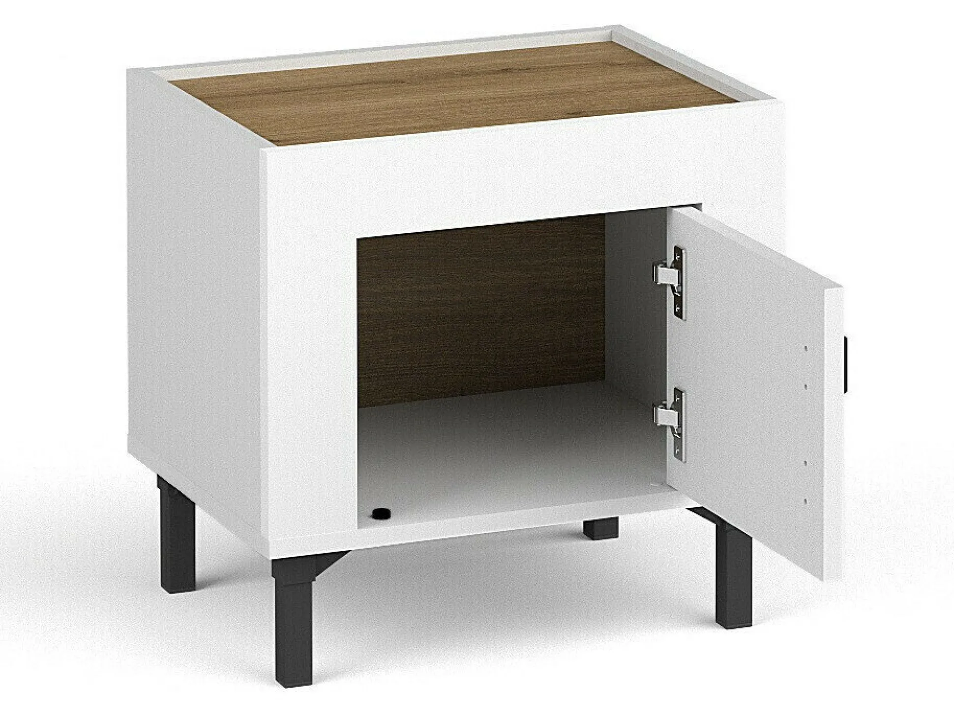 Soveværelsessæt Mormavu 112 (Mat hvid + Beige)