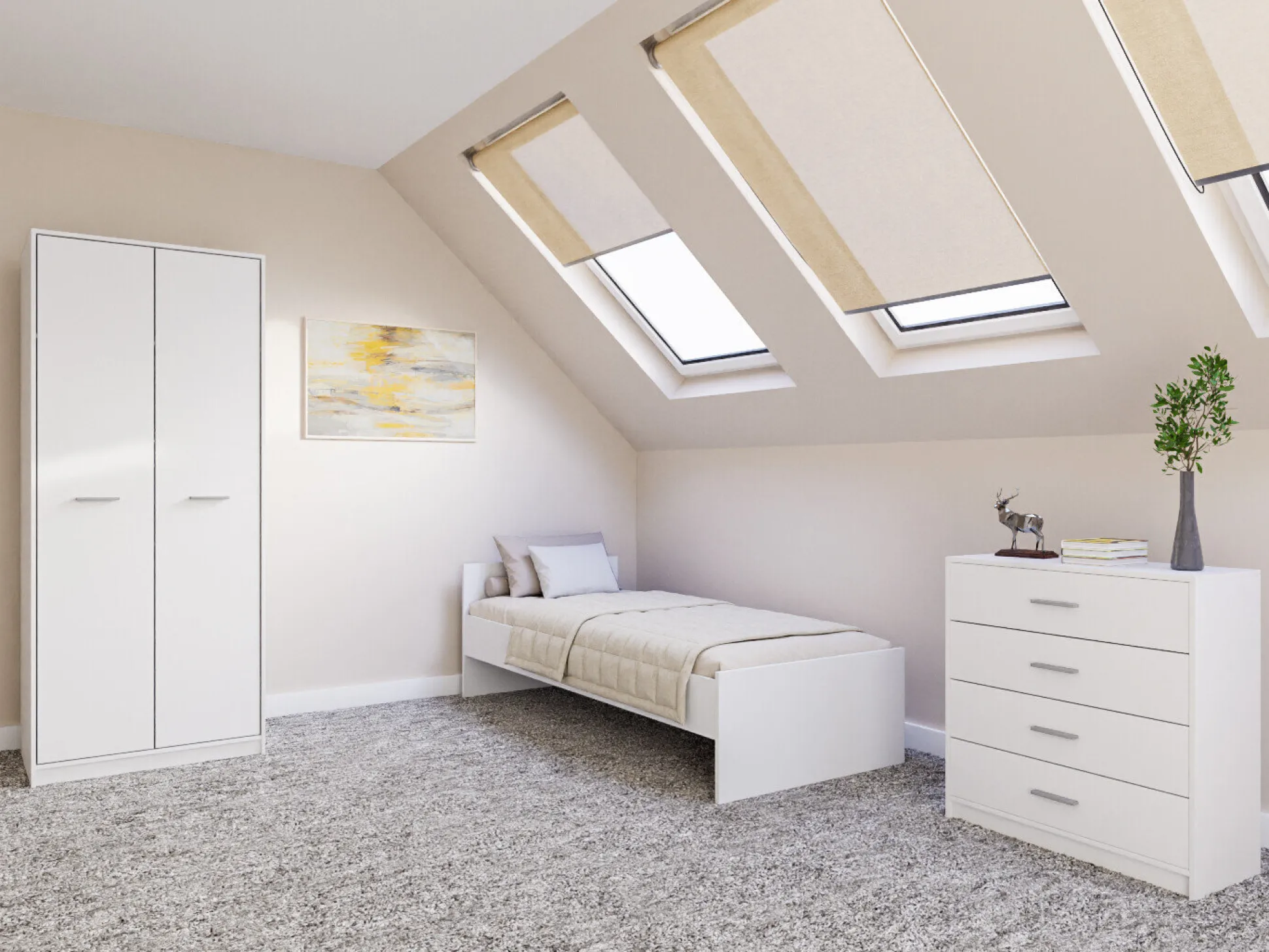 Soveværelsessæt Novsore 151 (Hvid)