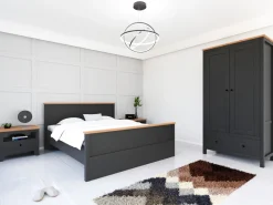 Soveværelsessæt Sordoro 123 (Grafit + Artisan eg)