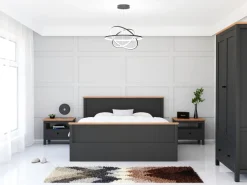 Soveværelsessæt Sordoro 123 (Grafit + Artisan eg)