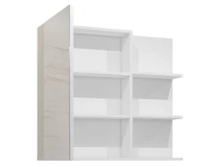 Spejlskab til badeværelset Tecavu 102 (Glansfuld hvid + Hvid)