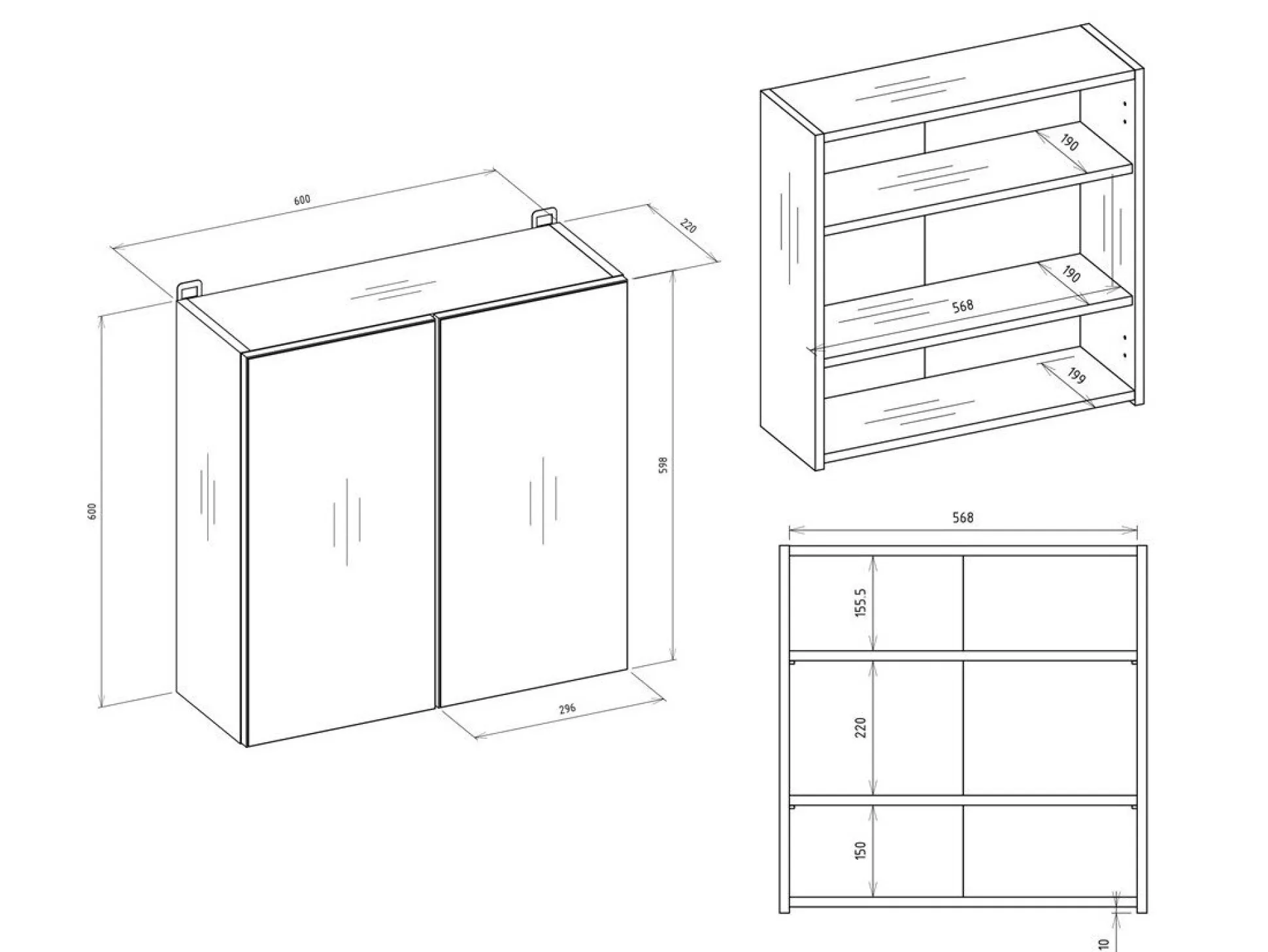 Spejlskab til badeværelset Balelbo 101 (Artisan eg)