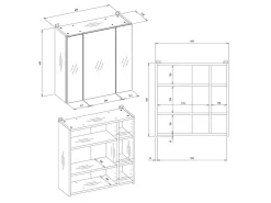 Spejlskab til badeværelset Mandeville 343