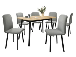 Spisestuesæt Edmond 117 (Craft gylden eg + Sort)