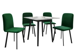 Spisestuesæt Edmond 116 (Grå marmor + Sort)