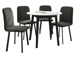 Spisestuesæt Edmond 119 (Hvid + Sort)