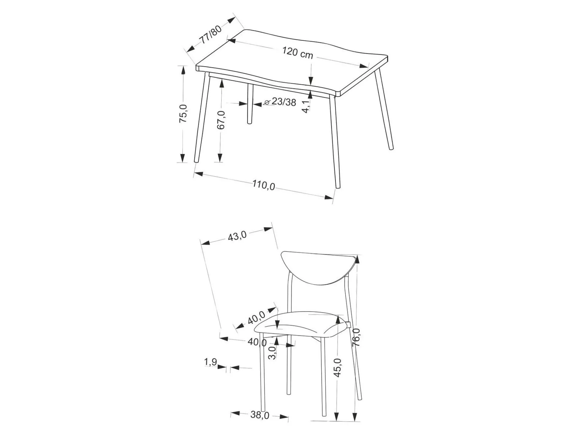Spisestuesæt Houston 1933