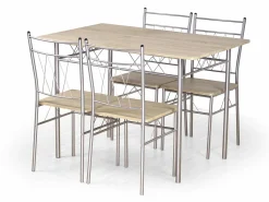 Spisestuesæt Houston 1251 (Sonoma eg + Sølv)