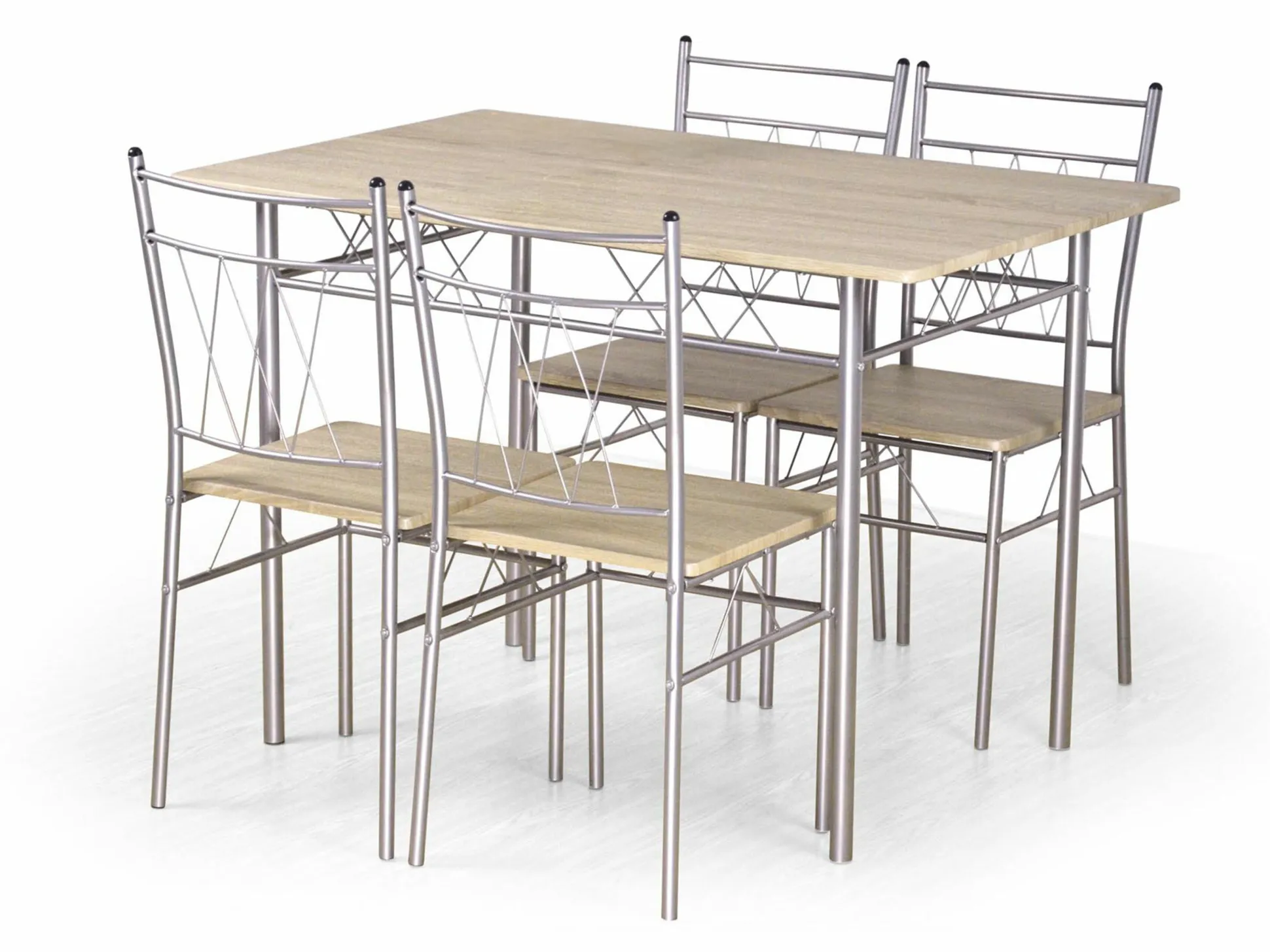 Spisestuesæt Houston 1251 (Sonoma eg + Sølv)