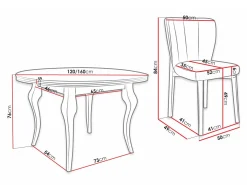 Spisestuesæt Racine 140 (Baloo 2072)