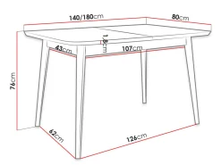 Spisestuesæt Racine 139 (Brun + Magic Velvet 2250)