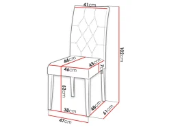Spisestuesæt Racine 138 (Glansfuld hvid + Magic Velvet 2225)