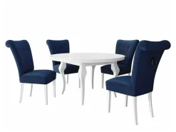 Spisestuesæt Racine 143 (Hvid + Magic Velvet 2216)