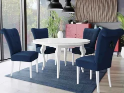 Spisestuesæt Racine 143 (Hvid + Magic Velvet 2216)