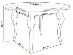 Spisestuesæt Racine 143 (Hvid + Magic Velvet 2216)