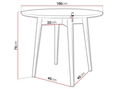 Spisestuesæt Racine 124 (Sort)