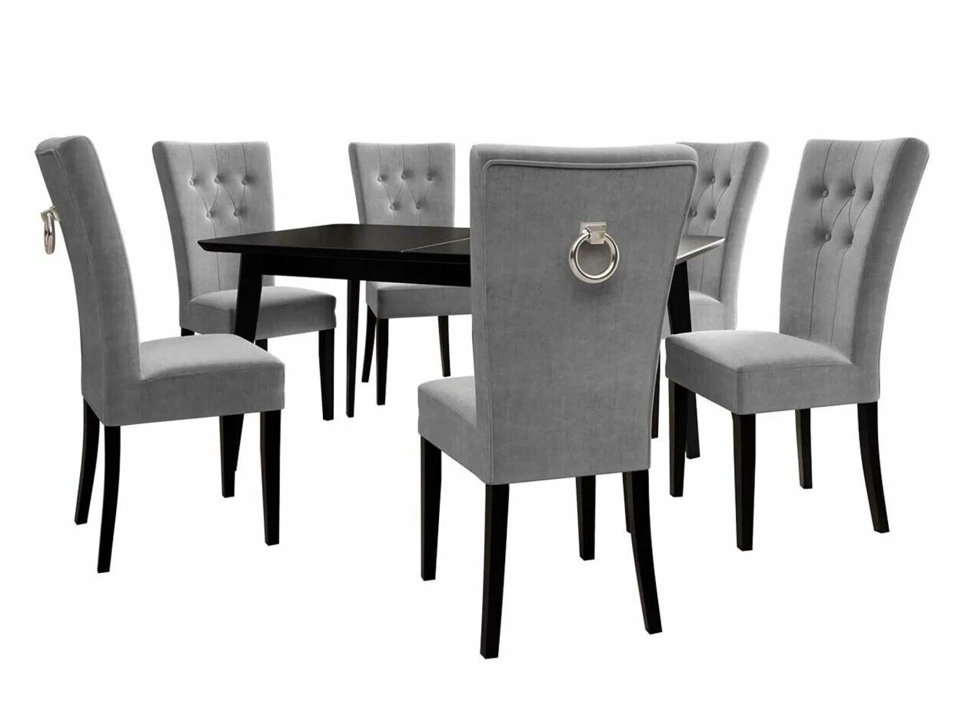 Spisestuesæt Racine 144 (Sort + Magic Velvet 2217)
