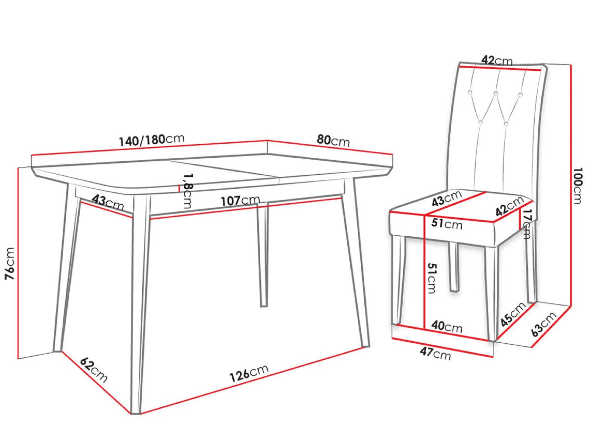 Spisestuesæt Racine 144 (Sort + Magic Velvet 2217)