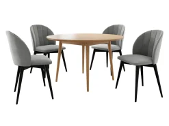 Spisestuesæt Racine 127 (Sort + Magic Velvet 2217)