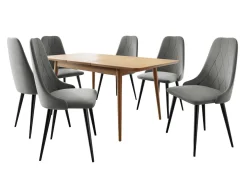 Spisestuesæt Racine 125 (Sort + Magic Velvet 2217)