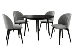 Spisestuesæt Racine 127 (Sort + Magic Velvet 2217)
