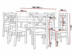 Spisestuesæt Victorville 223