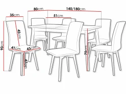 Spisestuesæt Victorville 290