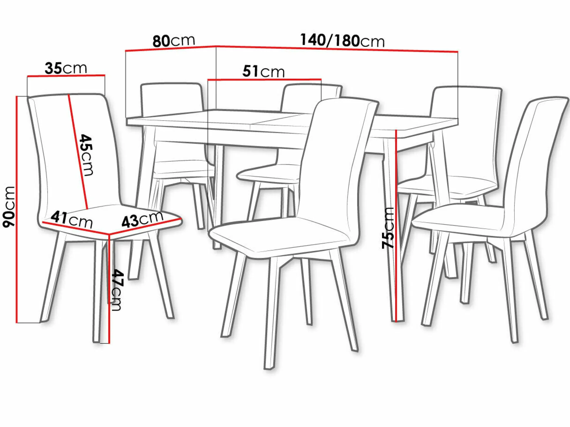 Spisestuesæt Victorville 290