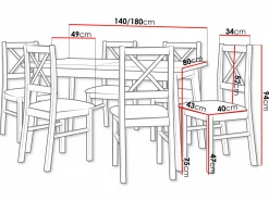 Spisestuesæt Victorville 298