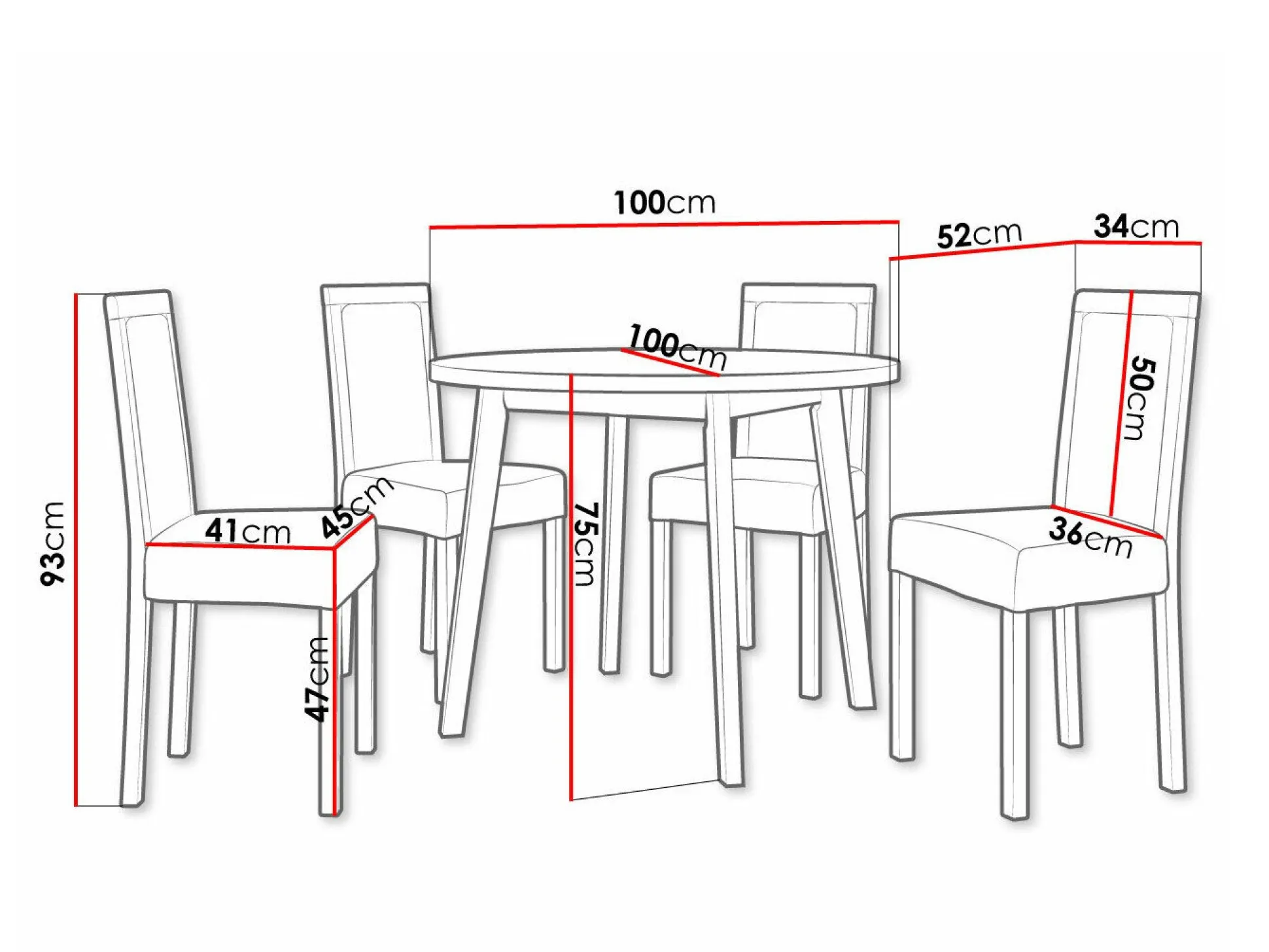 Spisestuesæt Victorville 255