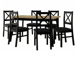 Spisestuesæt Victorville 295 (Artisan eg + Sort)