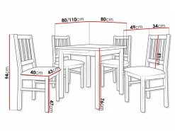 Spisestuesæt Victorville 314 (Hvid)