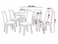 Spisestuesæt Victorville 321 (Sort)